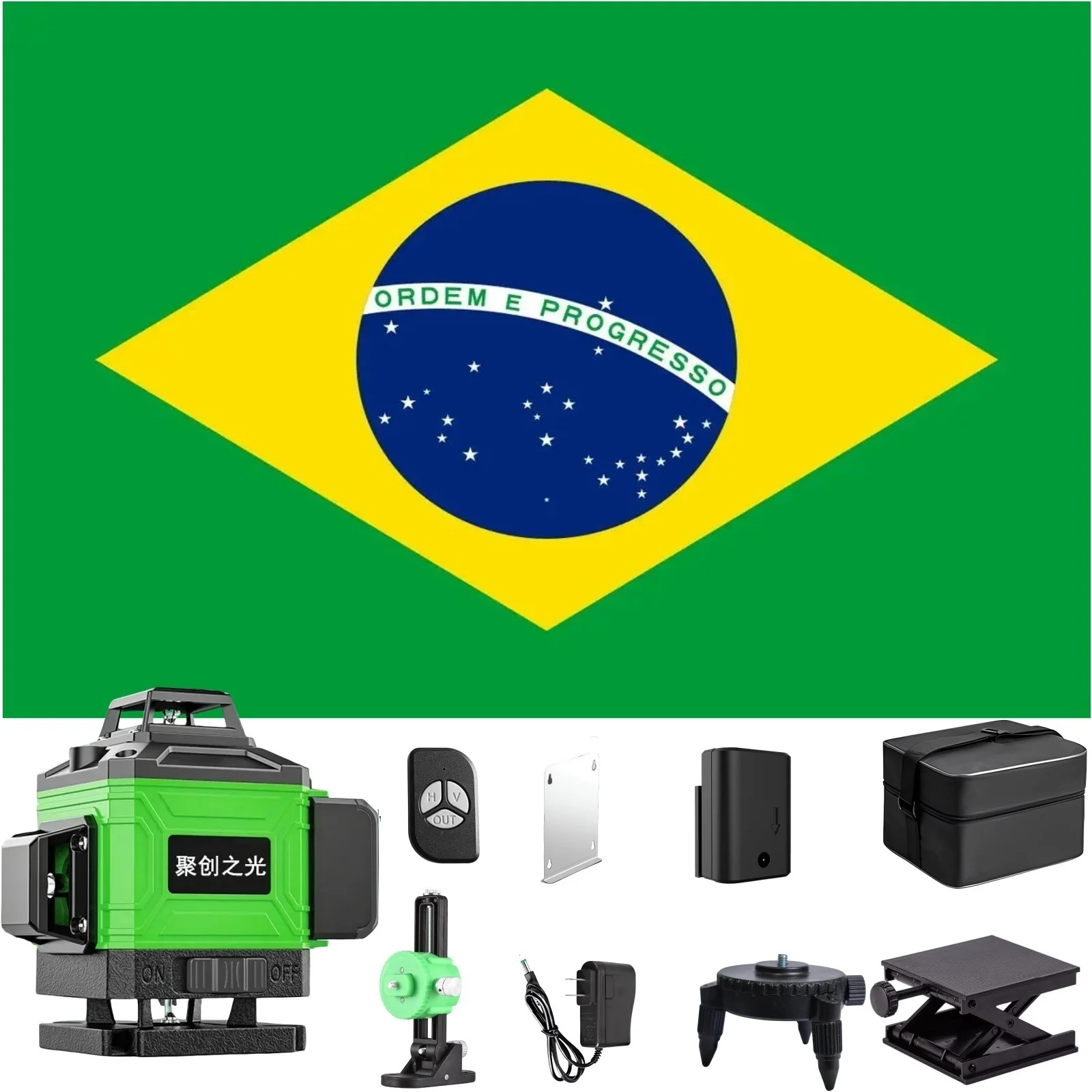 Nível Laser Verde 16 Linhas 4D Autonivelante