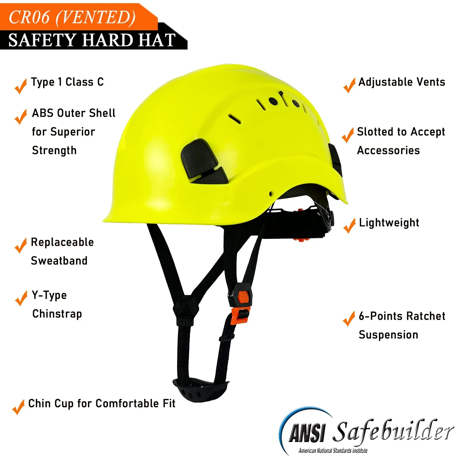 Capacete de Segurança com Catraca de Ajuste Rápido
