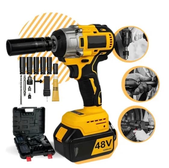 Parafusadeira Furadeira de Impacto 48V com 2 Baterias