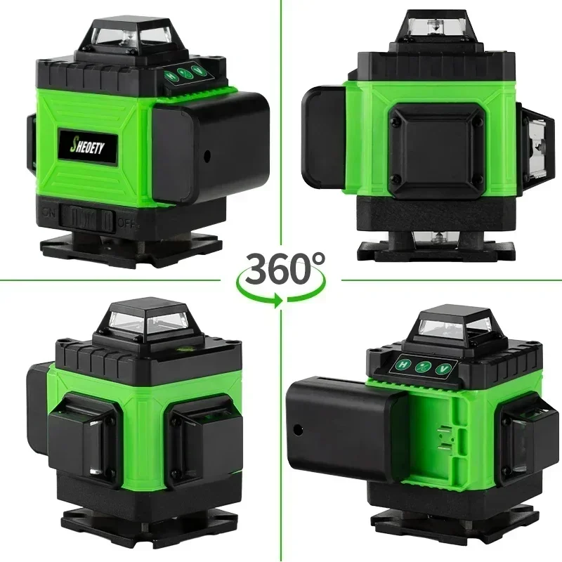 Nível Laser Verde 16 Linhas 4D Autonivelante